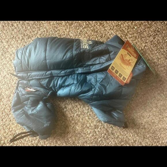 DOGHELIOS Thunder-Crackle Full-Body Bodied Waded-Plush Dog Jacket NWT Small Blue - Picture 2 of 5